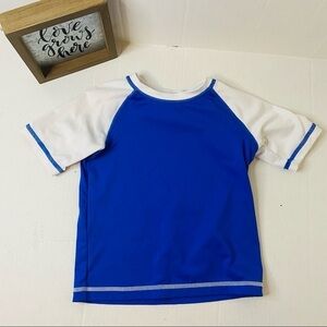 Wonder Nation Baby blue/white Rash guard Sz: 2T